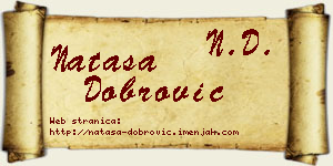 Nataša Dobrović vizit kartica